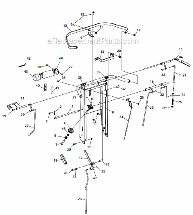 Handle_Assembly Diagram and Parts List for 5126-32-20 Honda GX390 HD Little Wonder Brush Cutter